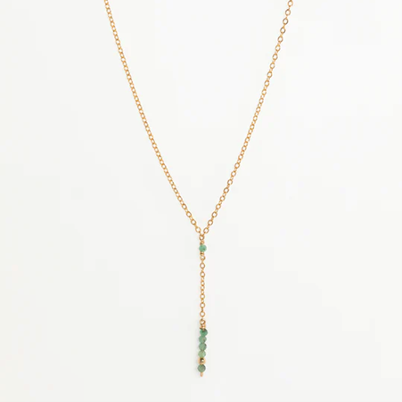 1YA0326-113 [YAY PARIS] Théa Long Necklace Emerald Laminated Gold #24SSC-520crth147 (EU)
