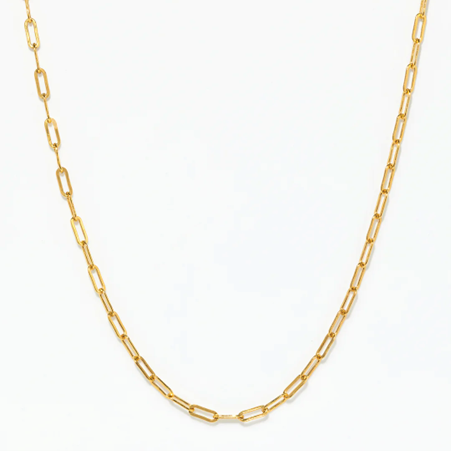 1YA0326-116 [YAY PARIS] Convict Chain Necklace Laminated Gold #510sifc100 (EU)