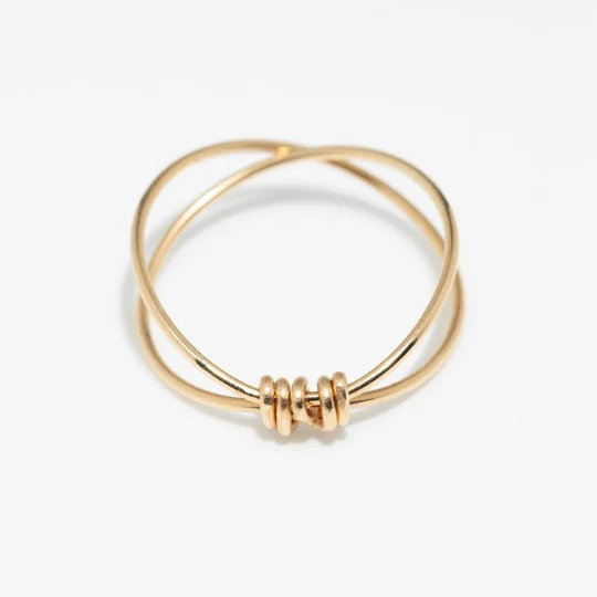 1YA0326-017 [YAY PARIS] Bestseller Essential Cross Ring Rolled Gold #23AHC-100xrecL00 (EU)