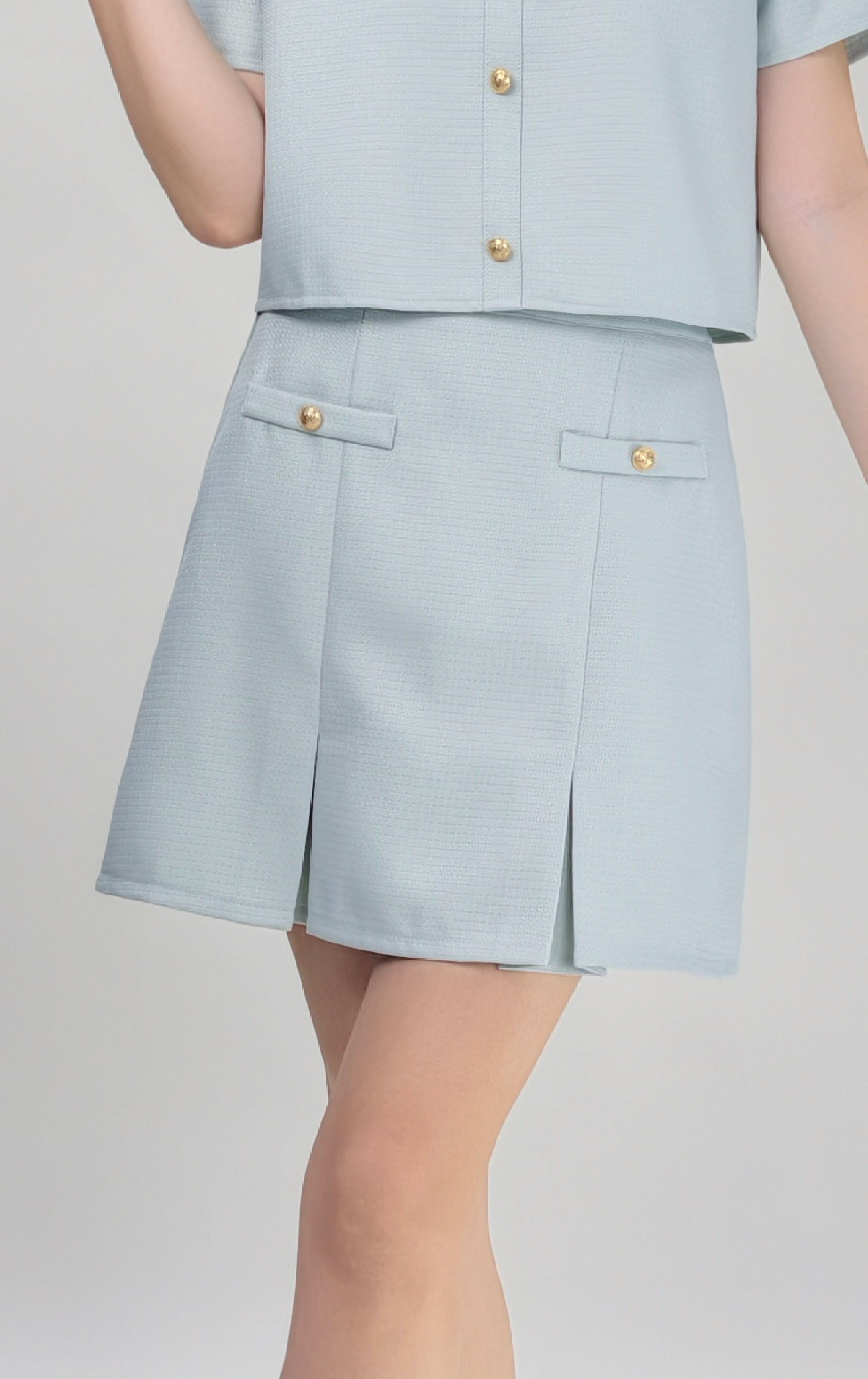 鈕扣A字短裙 SK0802