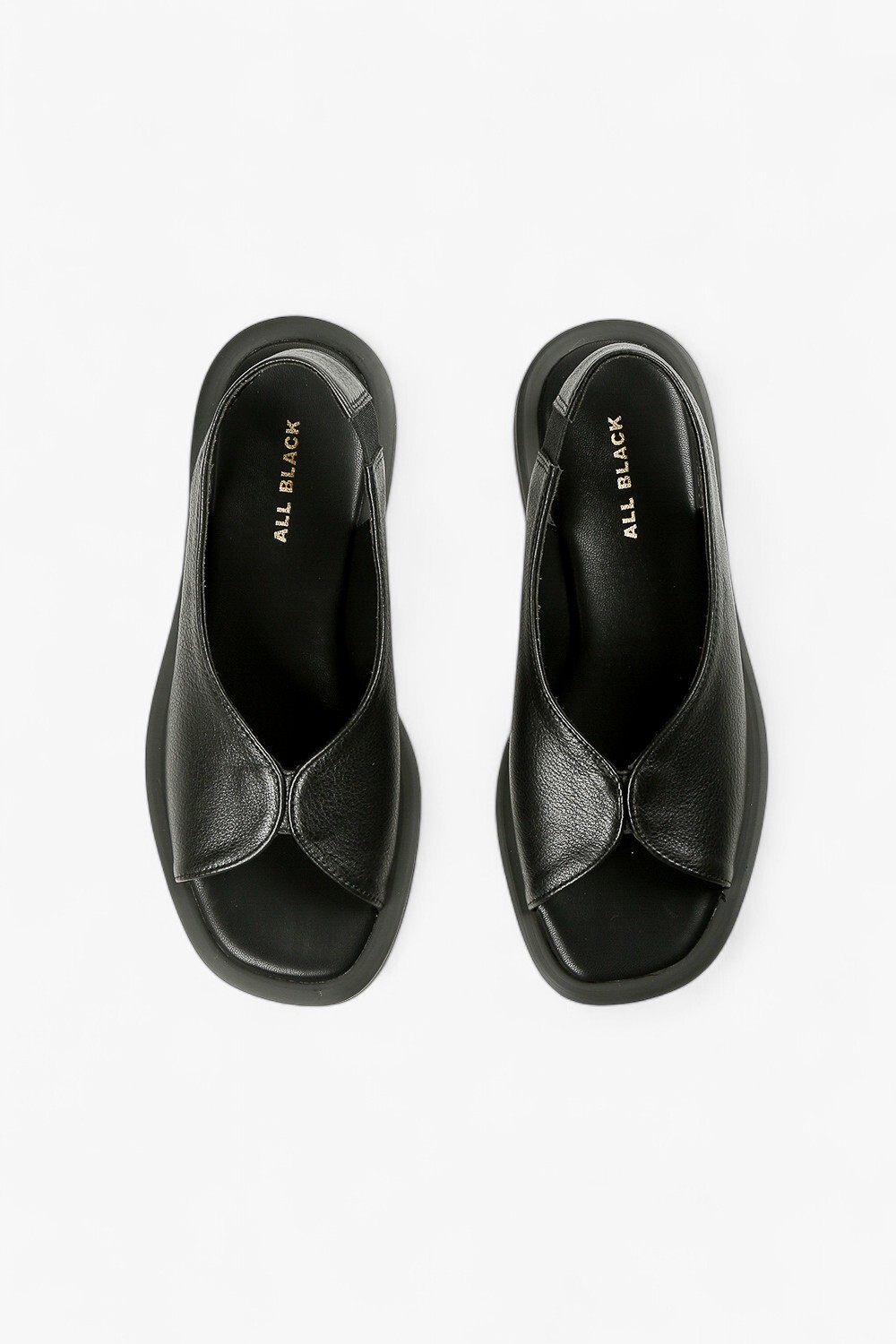 OT Lady 真皮魚口寬底涼鞋