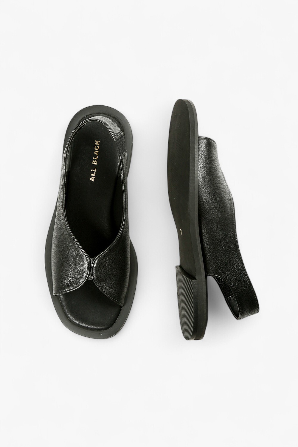 OT Lady 真皮魚口寬底涼鞋