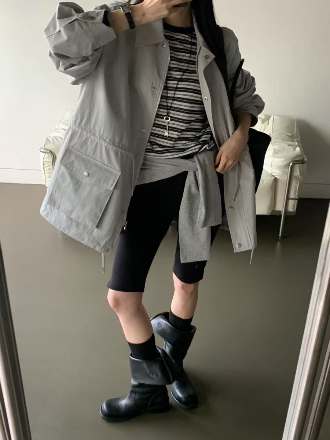 E07-熱銷彈性棉卡普里褲