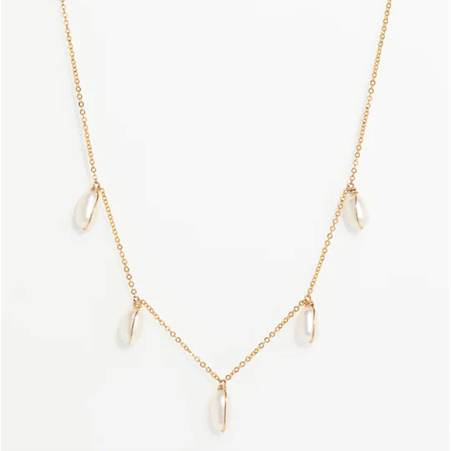 1YA0326-119 [YAY PARIS] Embracing Necklace Cultured Pearls Laminated Gold #23SSC-520ppen101 (EU)