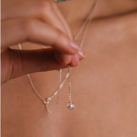 1YA0326-124 [YAY PARIS] Vice Versa Necklace Silver #540cren201 (EU)