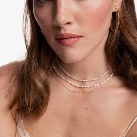 1YA0326-127 [YAY PARIS] Necklace Cultured Pearls Laminated Gold #6qugz101 (EU)