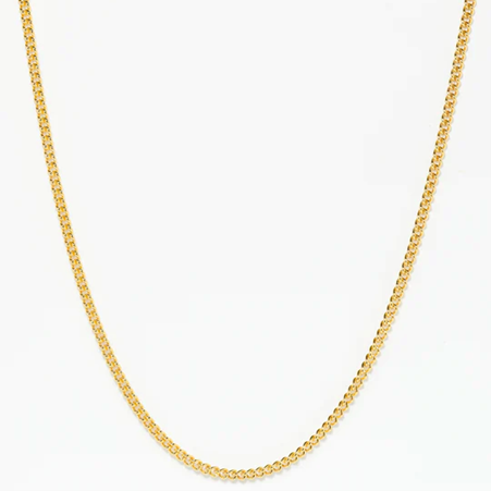 1YA0326-128 [YAY PARIS] Mona Necklace Laminated Gold #520simon100 (EU)