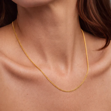 1YA0326-128 [YAY PARIS] Mona Necklace Laminated Gold #520simon100 (EU)