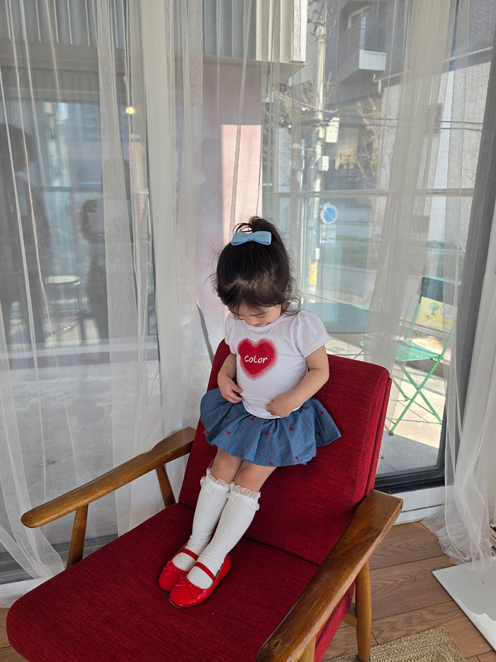 正韓夏COLOR 兩色愛心上衣