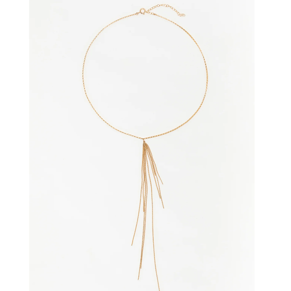 1YA0326-132 [YAY PARIS] Leila Necklace Laminated Gold #520frpo100 (EU)