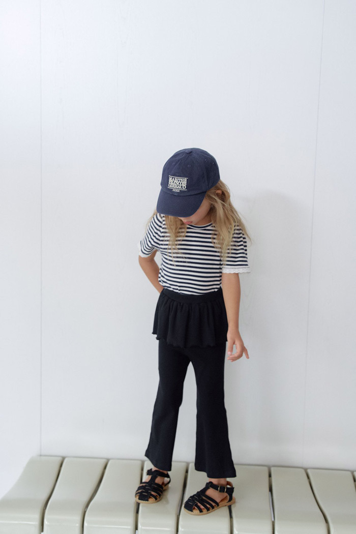 正韓夏momoann 黑色喇叭褲裙褲