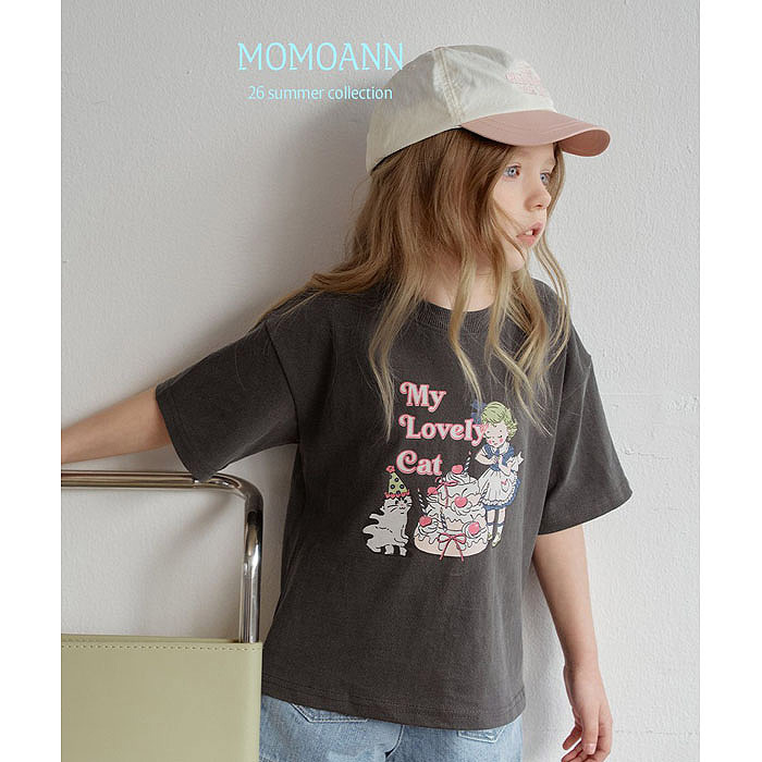 正韓夏momoann 可愛女孩跟貓貓上衣