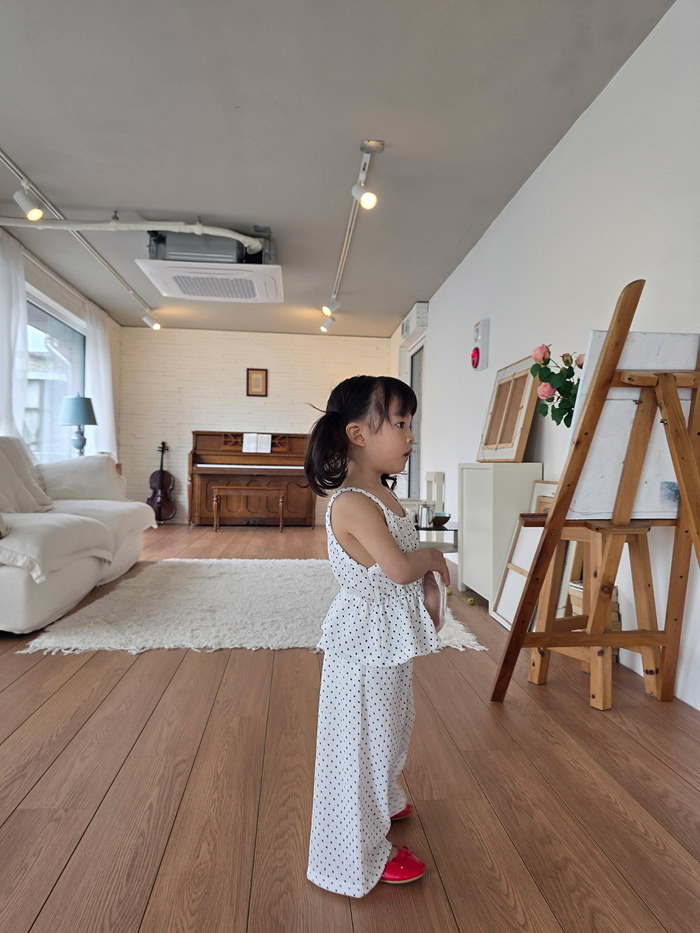 正韓夏COLOR 兩色時尚點點寬褲套裝