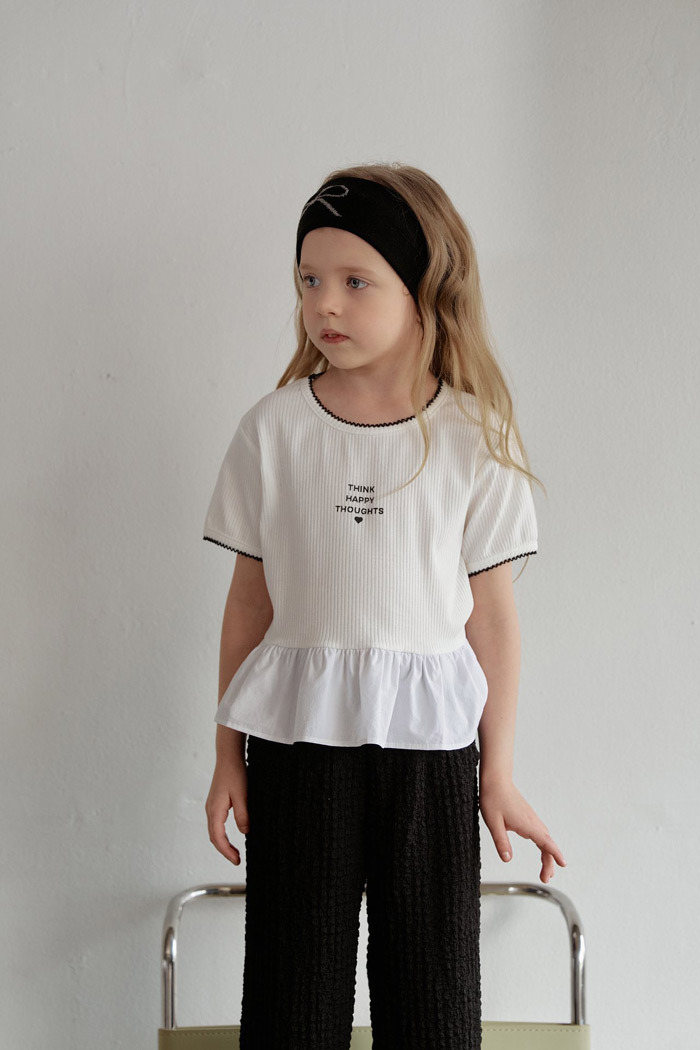 正韓夏momoann 兩色日常花邊上衣