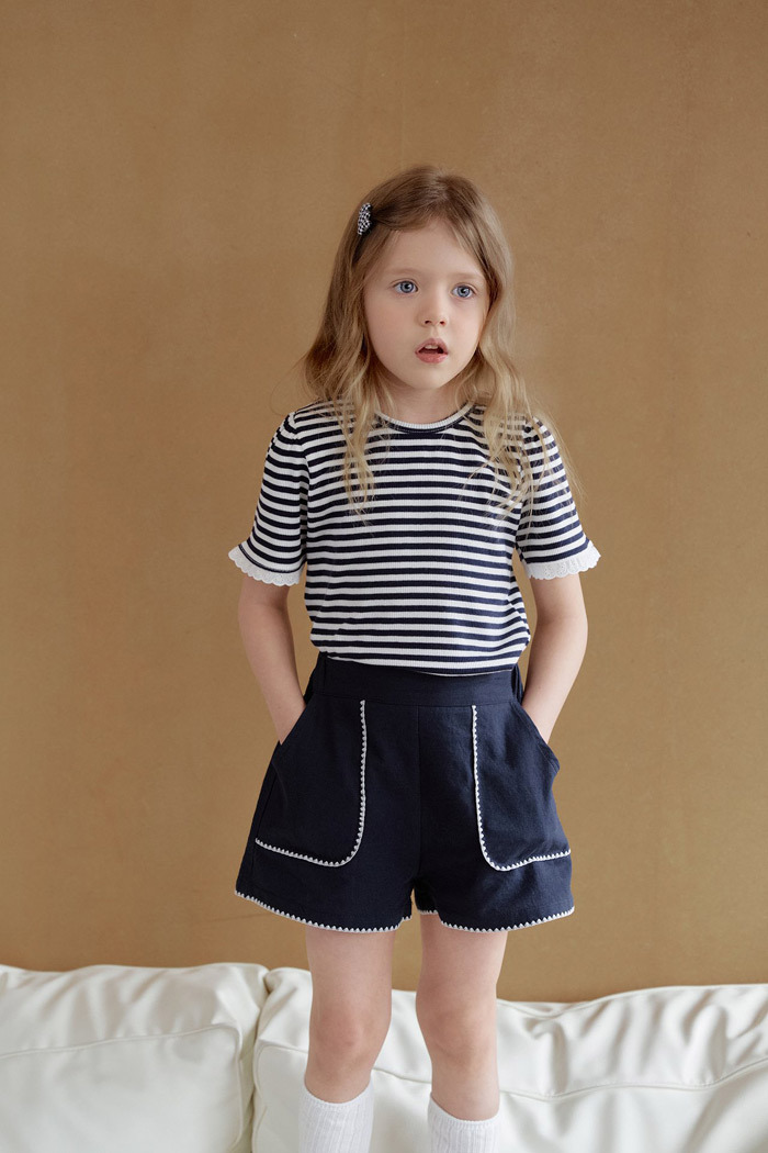 正韓夏momoann 兩色公主蕾絲袖上衣