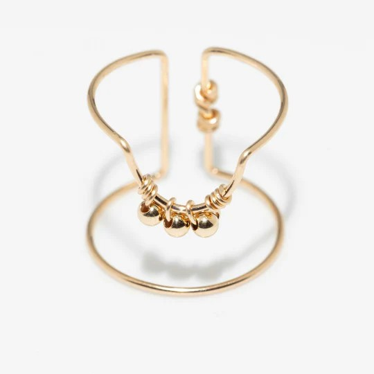 1YA0326-027 [YAY PARIS] Nail Ring Weaving Rolled Gold #120sifr100 (EU)