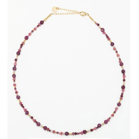 1YA0326-135 [YAY PARIS] Venus Necklace Grenadine Laminated Gold #500tpve1131 (EU)