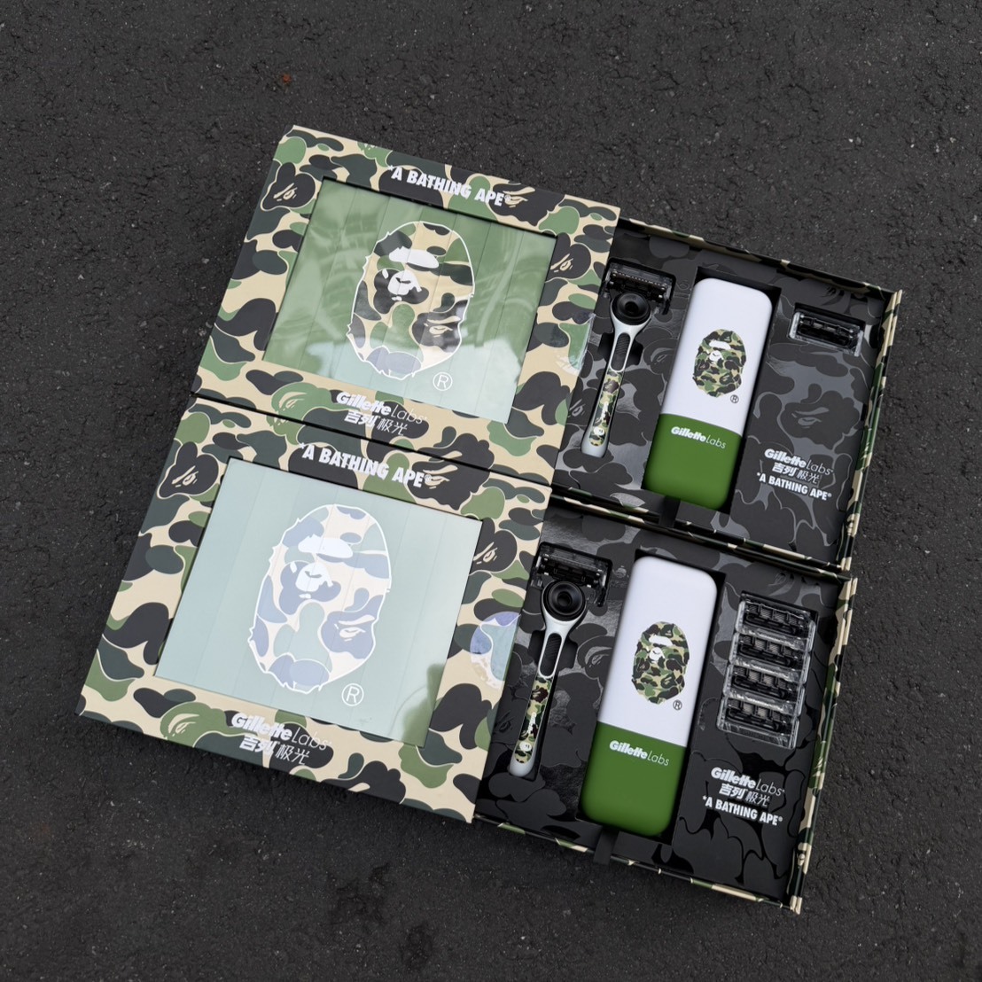 Bape x Gillette吉列極光聯名限定 刮鬍刀 禮盒組 BapeShaber