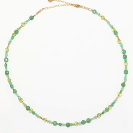 1YA0326-136 [YAY PARIS] Venus Necklace Mint Green Laminated Gold #500tpve1130 (EU)