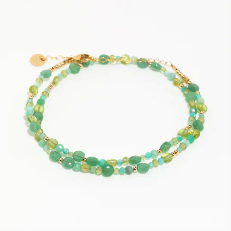 1YA0326-136 [YAY PARIS] Venus Necklace Mint Green Laminated Gold #500tpve1130 (EU)