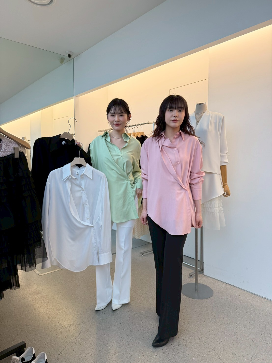 JU6011 不對稱斜剪裁長款恤衫 *特價* (優惠碼同充值購物金不適用)