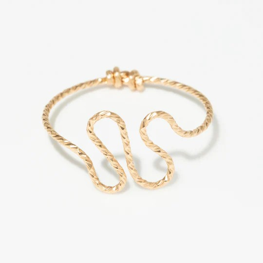 1YA0326-030 [YAY PARIS] Mina Ring Rolled Gold #100emser100 (EU)
