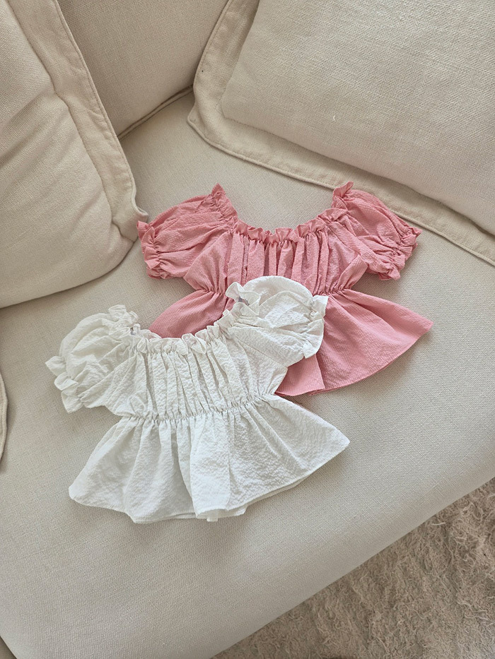 正韓夏COLOR 粉嫩公主澎袖上衣