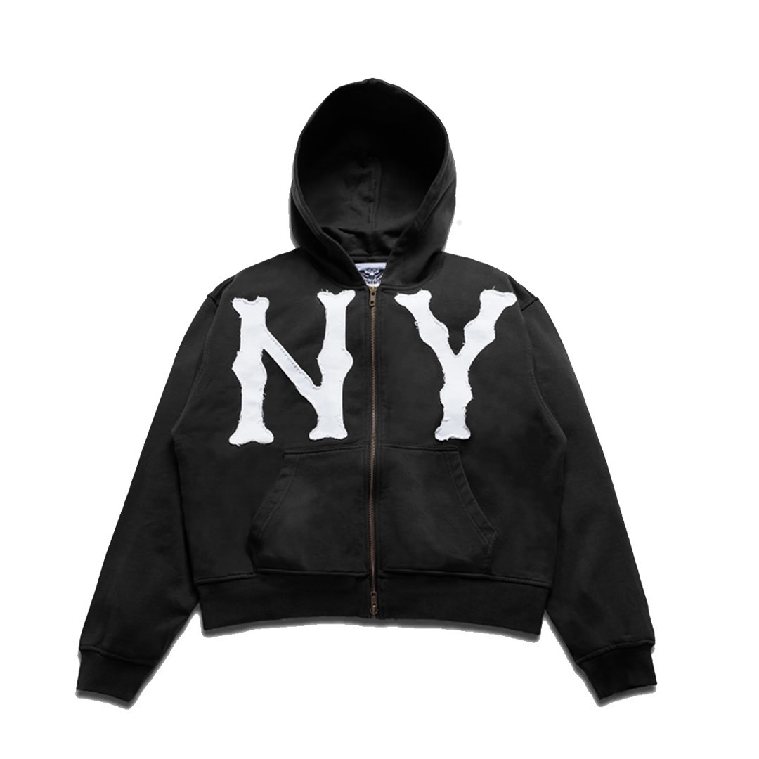 <歐美KOL人氣單品>Casa De Lipa 雙拉鍊 NY大標 連帽外套 四色