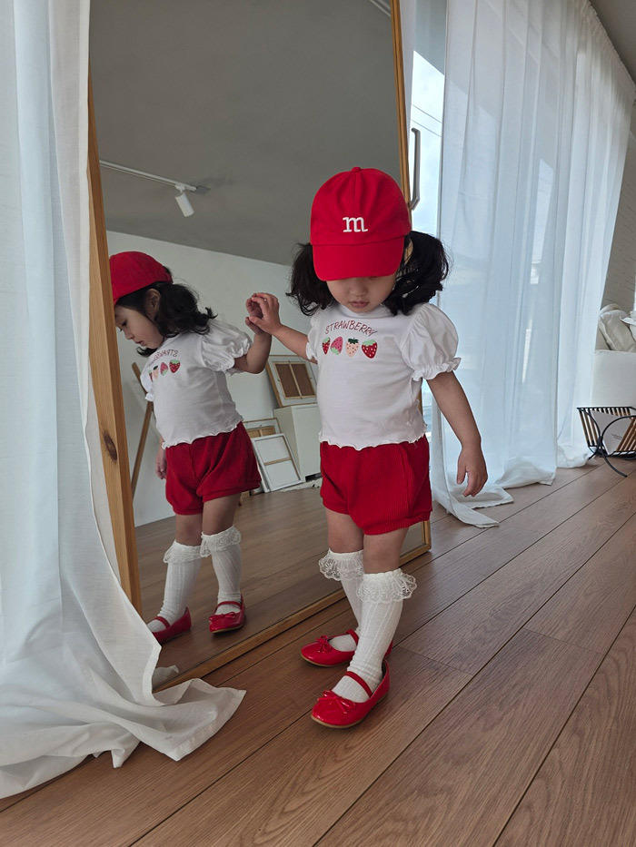 正韓夏COLOR 直條小標短褲