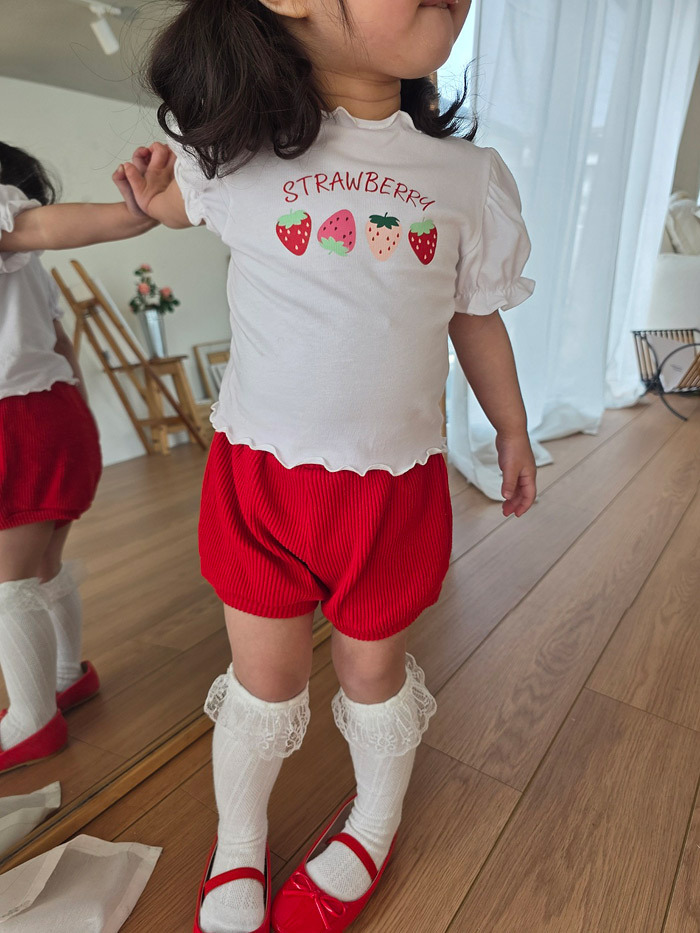 正韓夏COLOR 直條小標短褲