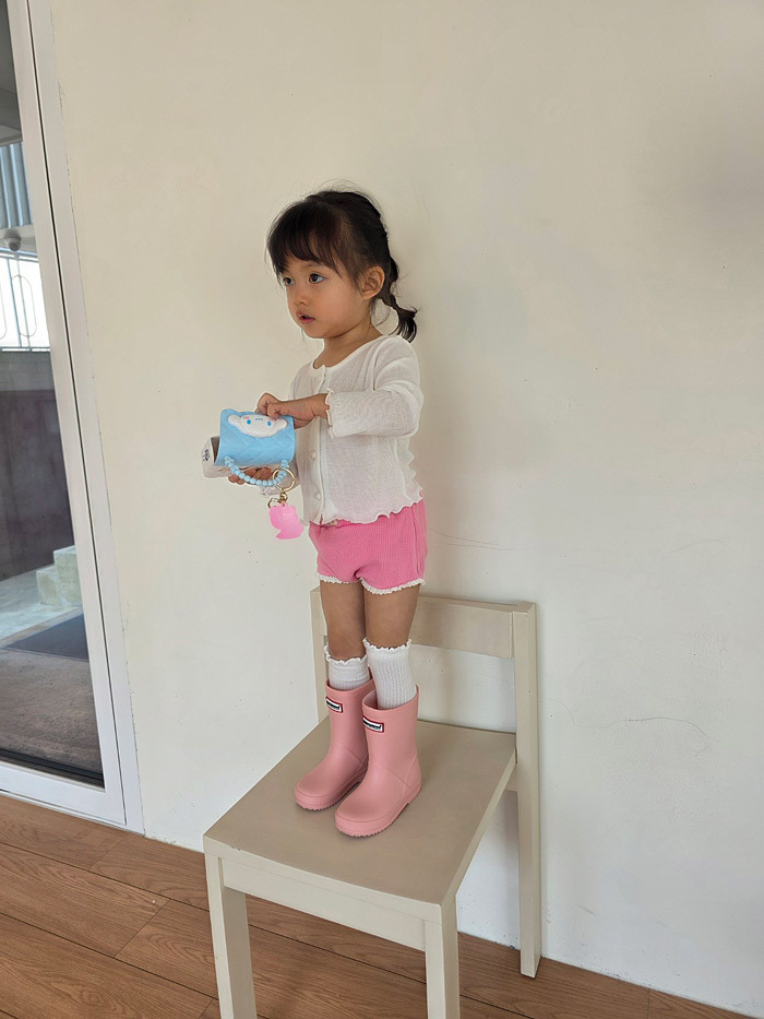 正韓夏COLOR 下擺蕾絲合身小短褲