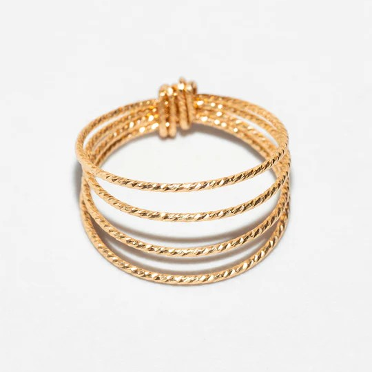 1YA0326-032 [YAY PARIS] Eclat Multi-Strand Ring Rolled Gold #1ecqr100 (EU)