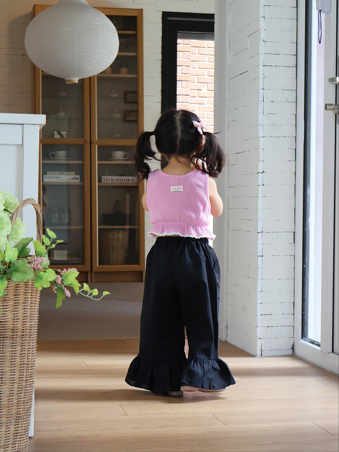 正韓夏COLOR 兩色直條縮腰背心