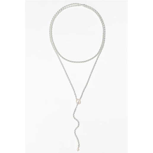 1YA0326-139 [YAY PARIS] Rive Necklace Silver #520torlg201 (EU)