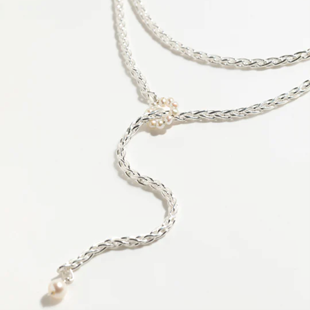1YA0326-139 [YAY PARIS] Rive Necklace Silver #520torlg201 (EU)