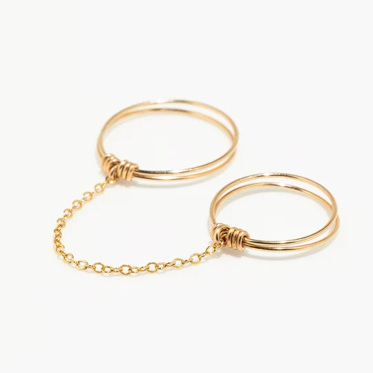 1YA0326-033 [YAY PARIS] Essential Twin Ring Rolled Gold #1cnju100 (EU)
