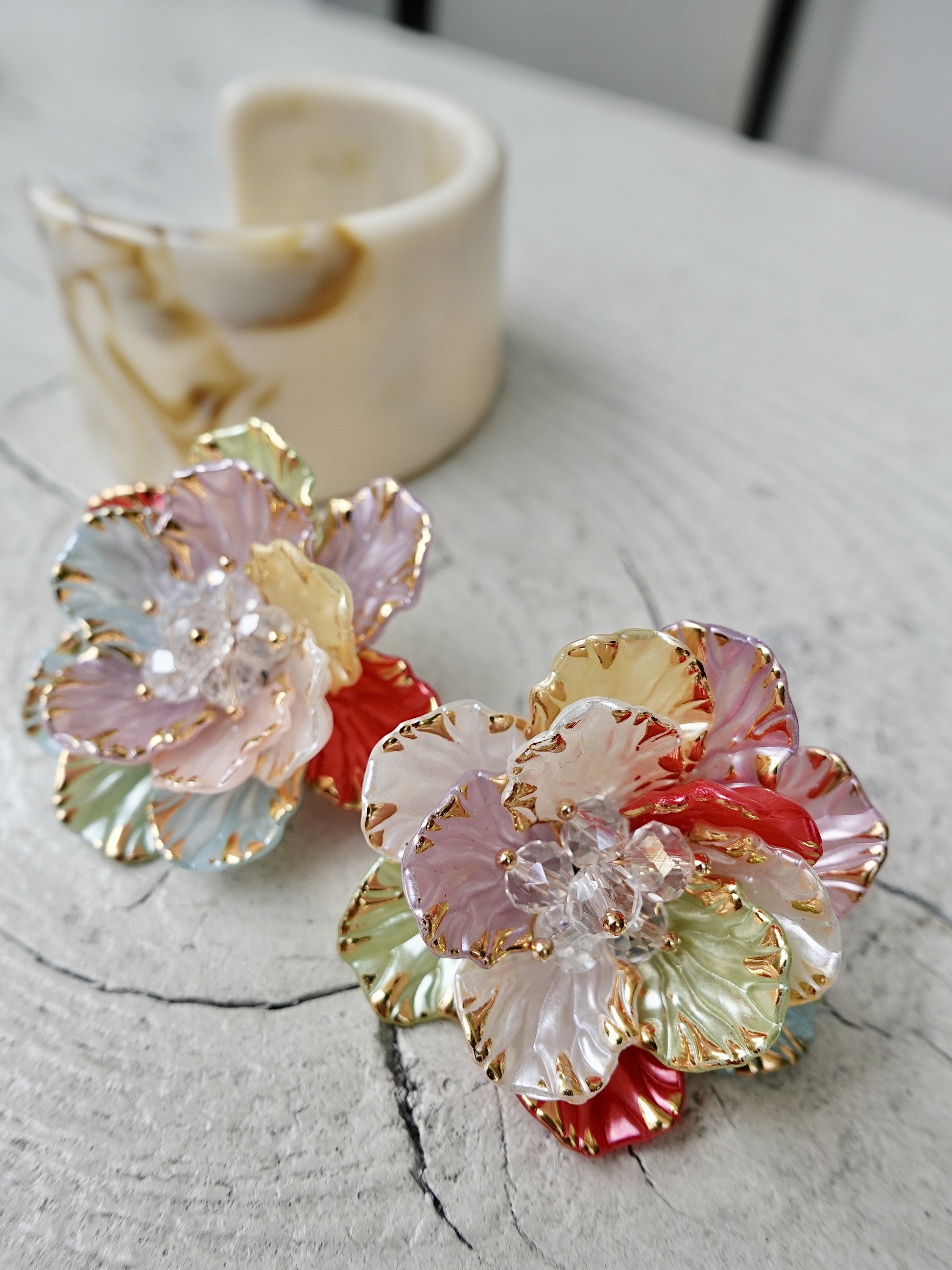 Flower Date彩色花卉耳環