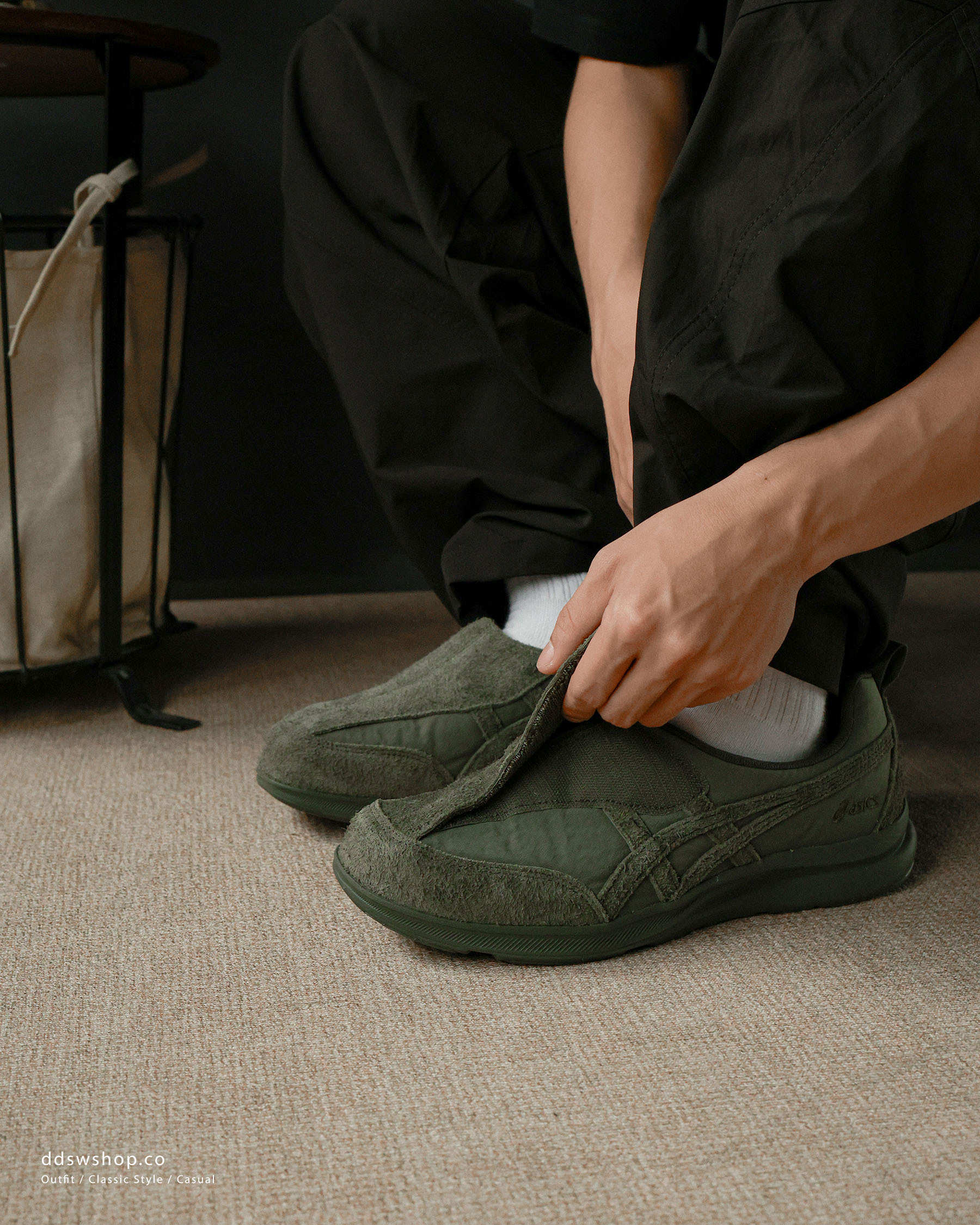 "代購" ASICS x Billy's Lifewalker Heritage 卡其綠 日本限定平底鞋 1241A015-300