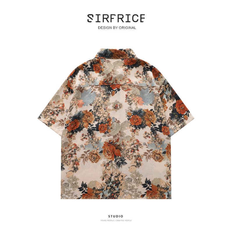 花襯衫 玫瑰 復古 懷舊色調