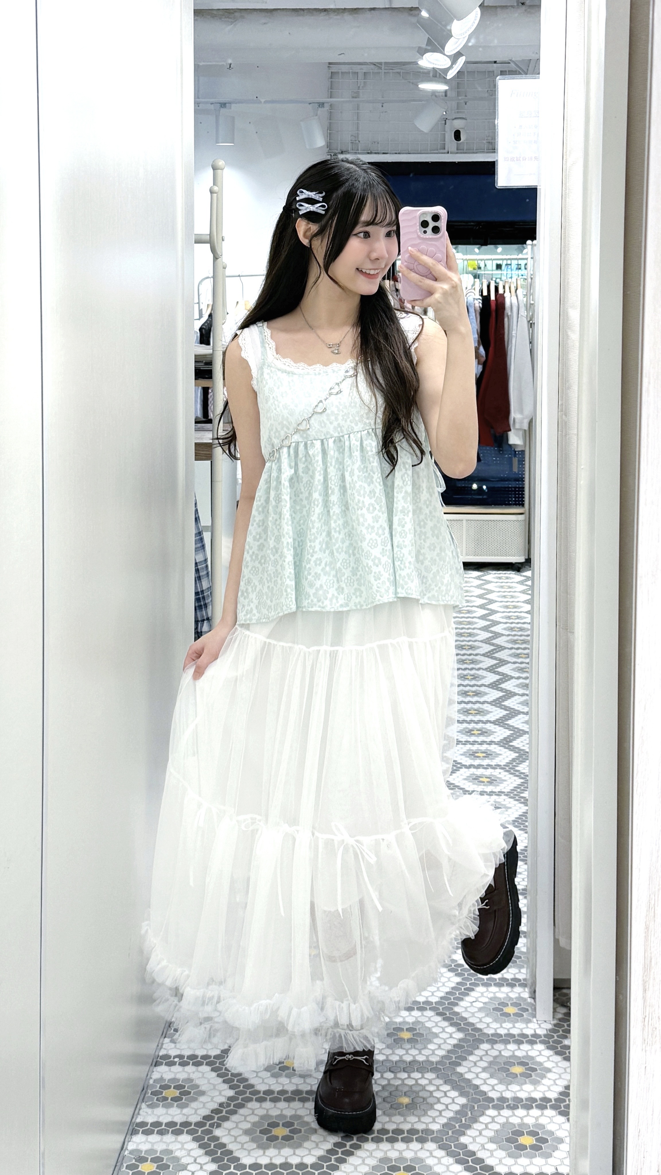 EA1243｜馬卡龍色日系花花吊帶✿˖° 𐙚₊⊹