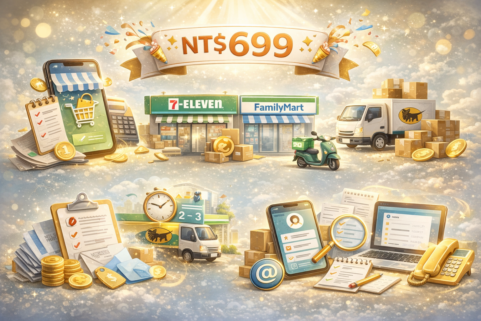 運費計算,到貨時間,發票處理程序,訂單查詢