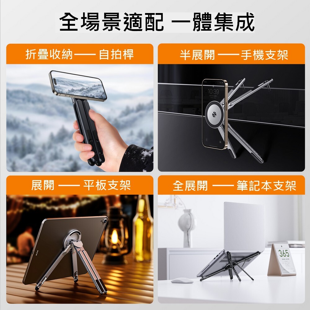 鋁合金折疊磁吸支架E05S