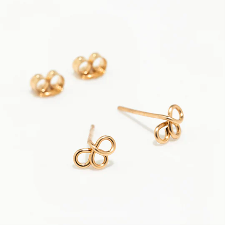 1YA0326-144 [YAY PARIS] Petal Stud Earrings Laminated Gold #7tomp100 (EU)