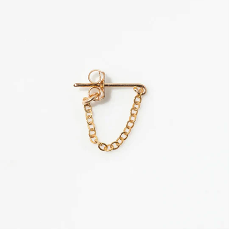 1YA0326-145 [YAY PARIS] Chain Earrings Laminated Gold #7esch100 (EU)