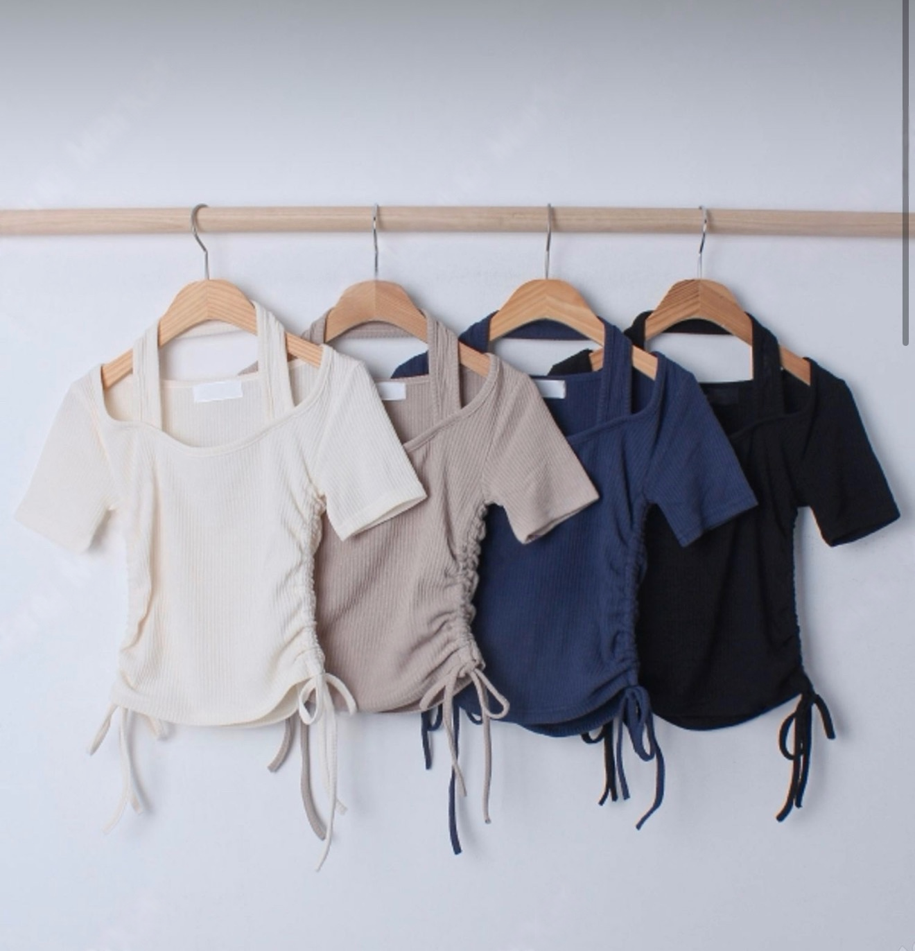 （3月韓國連線）T1346｜基礎日常春夏假兩件束腰上衣