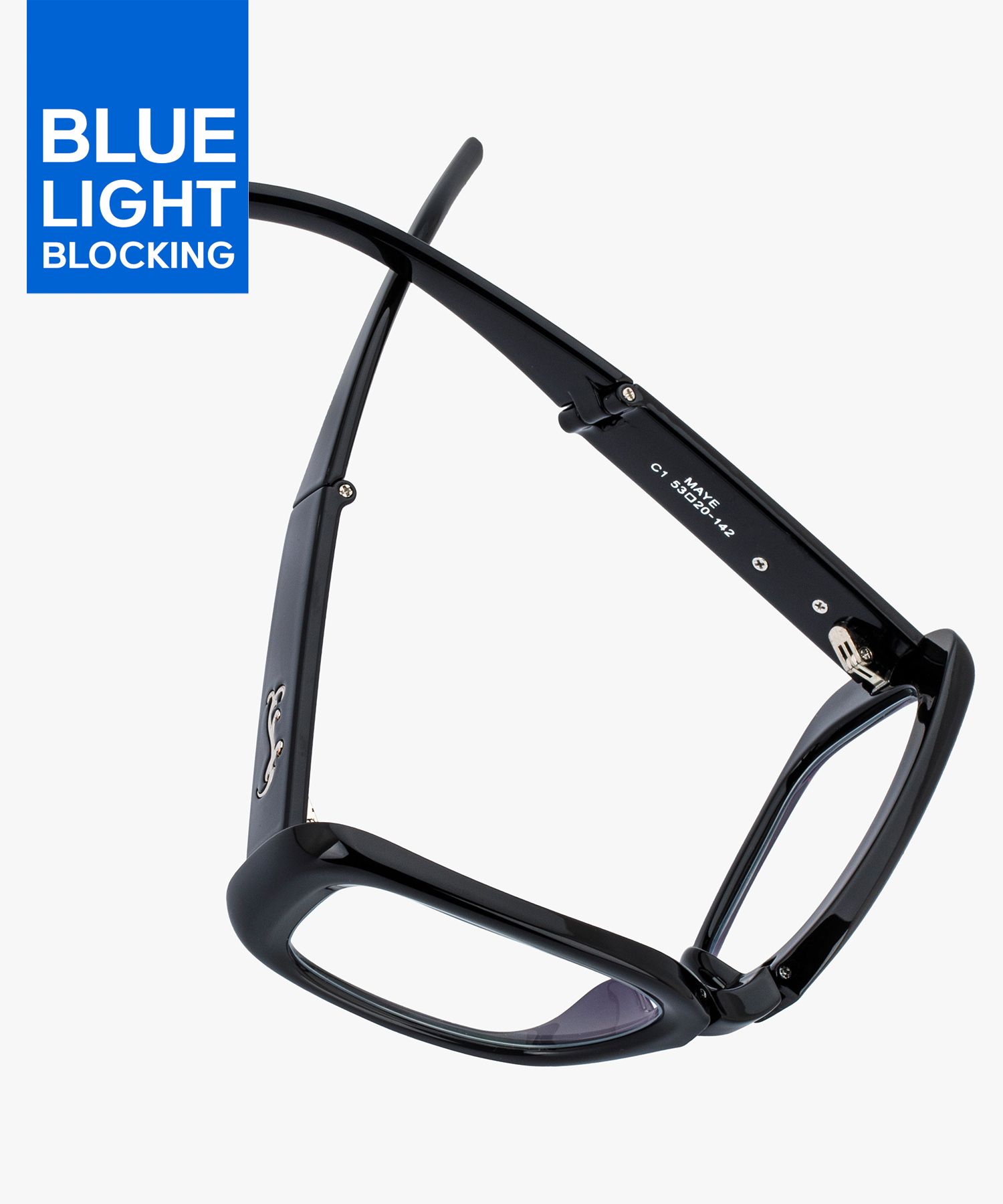 Q77 RECLOW MAYE Fold Blue Light Glasses BLACK