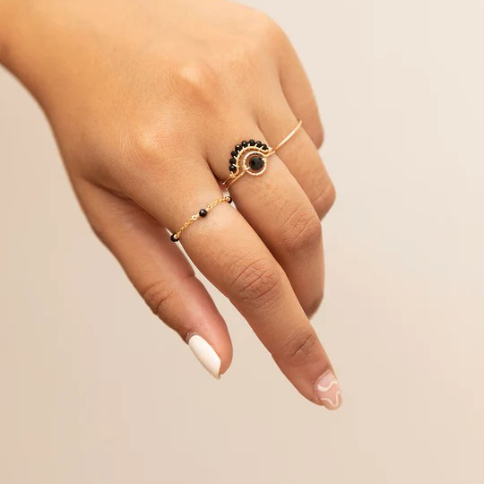 1YA0326-042 [YAY PARIS] Frida Ring - Spinel Rolled Gold #23AHC-100dlde136 (EU)
