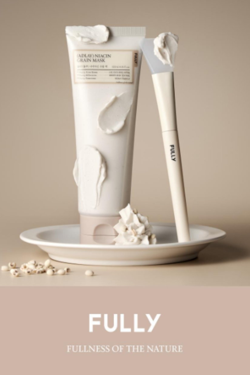【 3/30收單 】FULLY 薏仁菸鹼醯胺穀物淨膚泥膜 120ml 韓國