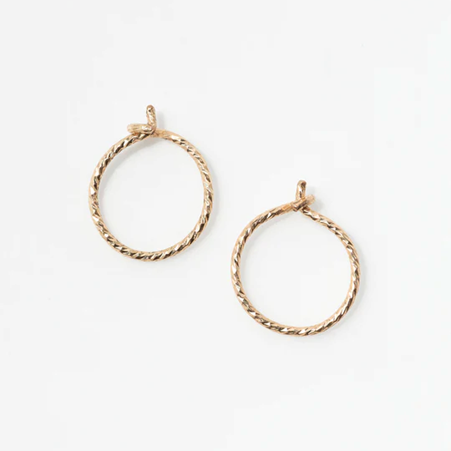 1YA0326-147 [YAY PARIS] Mini Hoop Earrings Laminated Gold #7ecmc100 (EU)