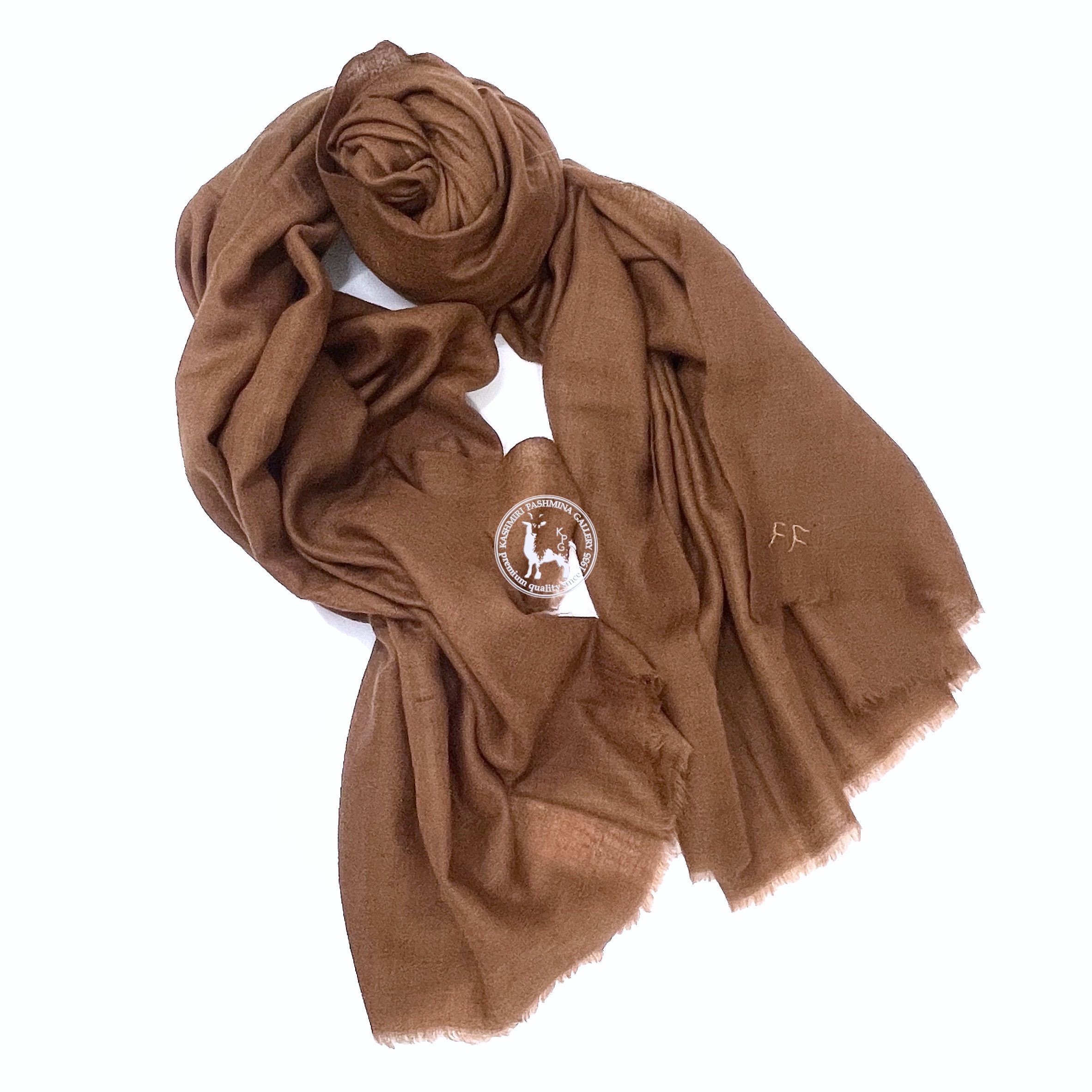 Brown Hand-Twisting Shahmina Shawl